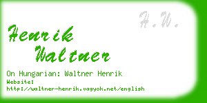 henrik waltner business card